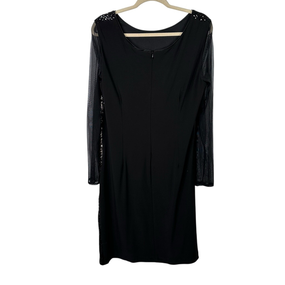 Frank Lyman NWT Ombré Sequin Mesh Sleeve Dress Size 16 - Picture 8 of 10